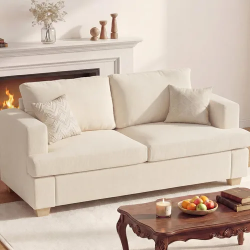 Vista 22 de Apicizon Cloud Couches Juegos de Muebles para Sala de Estar, Juego de Sofá Loveseat de 2 Plazas y Sofá de 3 Plazas para Dormitorio, Cómodo Sofá Cama