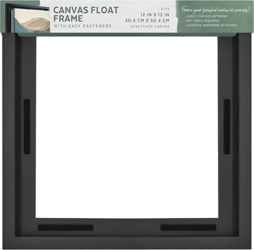 Vista 14 de MCS Marco flotante de lona, 12 x 12, negro, paquete de 1