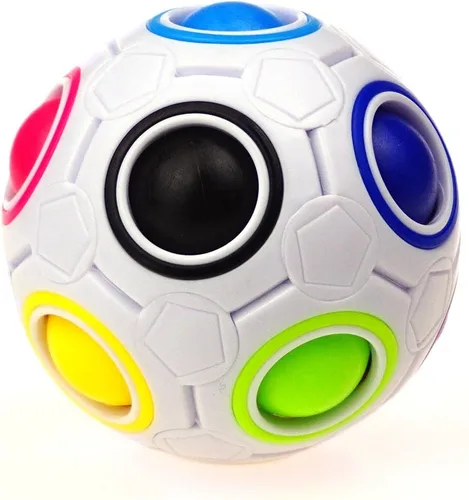 Vista 2 de Bola Mágica Cube Fidget juguete rompecabezas de Cuberspeed, bola mágica de rompecabezas de arco iris pelota divertida de Fidget