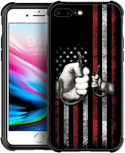 Vista 30 de DAIZAG Funda compatible con iPhone 7/8 Plus, protección completa, a prueba de golpes, antiarañazos, funda de poliuretano termoplástico para hombre
