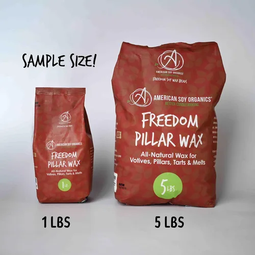 Vista 6 de American Soy Organics - 1 libra de perlas de cera de soya Freedom para hacer velas - Cuentas de soja para microondas - Cera de pilar premium