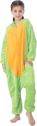 Vista 7 de WOYASIM Pijama de animal para niños, disfraz de una pieza, ropa de dormir, Halloween, Pascua, cosplay para niñas y niños