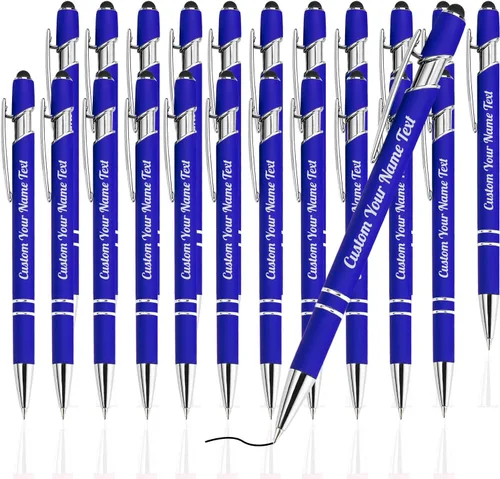 Vista 71 de Bolígrafo personalizado, 1 unidad, bolígrafo personalizado con logotipo de mensaje de nombre comercial grabado, lápiz digital de tinta negra suave