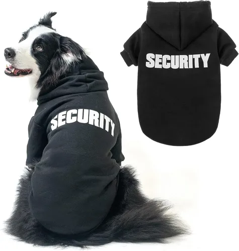 Vista 33 de SCENEREAL Sudaderas con capucha de seguridad para perros de tamaño pequeño, mediano y grande, ropa de felpa cepillada con gorro, abrigo de algodón