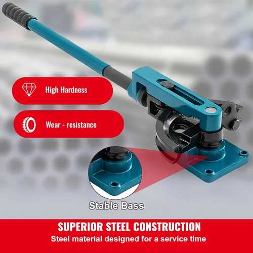 Vista 5 de Happybuy Juego manual del doblador del tubo del tubo 3/8" a 1" W/muere para el trabajo del metal, acero