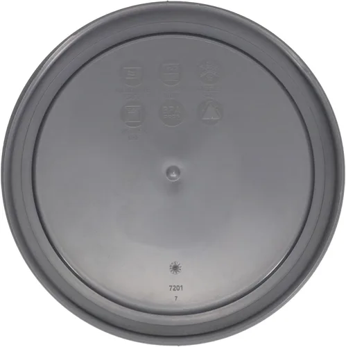 Vista 4 de Pyrex 7201-PC 4-Cup Puddle Grey Tapa de almacenamiento de alimentos - Hecho en Estados Unidos Plástico sin BPA, forma redonda, cubierta