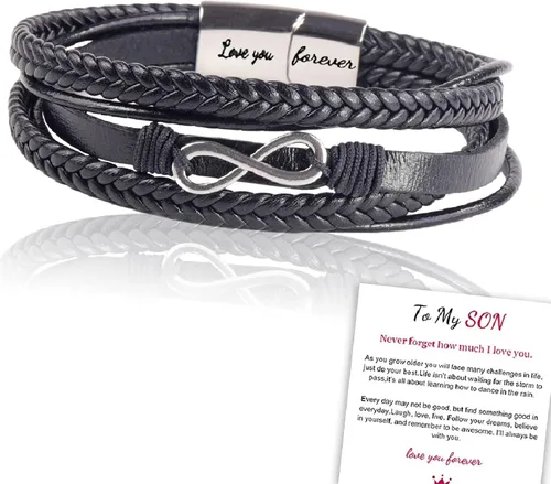 Vista 36 de Pulsera de cuero para hombre (mahua/matikou/yuanquan/8 Infinity)