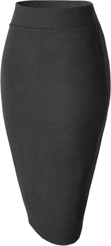 Vista 4 de Urban CoCo - falda tipo tubo, con cintura elástica, para mujer.