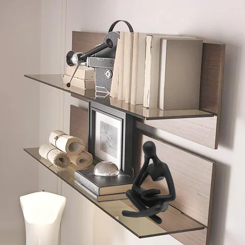 Vista 2 de Estatua de mujer de lectura, esculturas de pensador, adorno de arte abstracto, decoración de figura estética moderna, adecuada para el hogar, sala