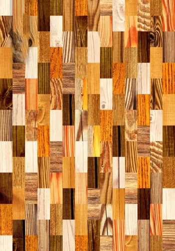 Vista 8 de Alfombra rústica impermeable de grano de madera marrón con estampado de tablero de madera antigua, para balcón, porche, patio, terraza, lavable