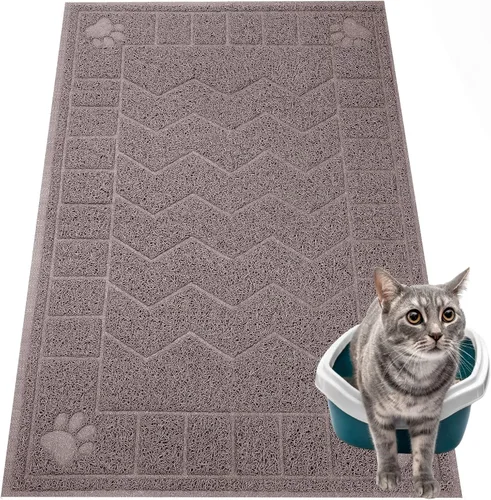 Vista 7 de Alfombrilla para Arena de Gatos, Alfombrilla Atrapa Arena Suave para las Patas de Gatitos, 35" x 24" Alfombrilla para Caja de Arena de Gatitos