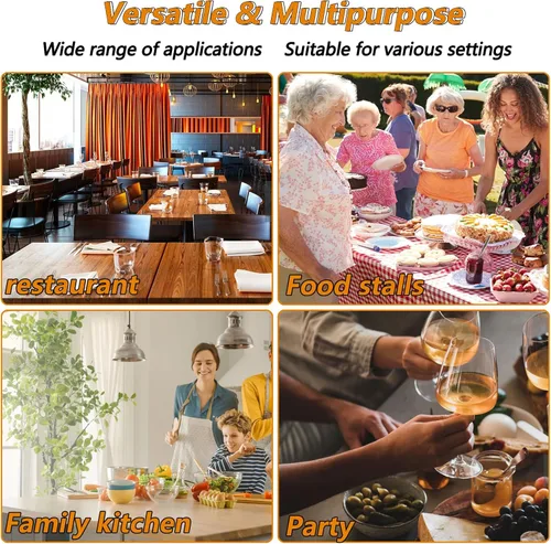 Vista 7 de Hakka - Paquete de 4 cestas comerciales para freidoras, 13.25 x 6.5 x 6 pulgadas con mango antideslizante, resistente niquelado para restaurantes