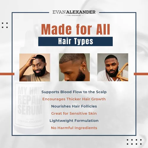 Vista 8 de Evan Alexander Fine Grooming MY Suero reparador del cabello (2oz)