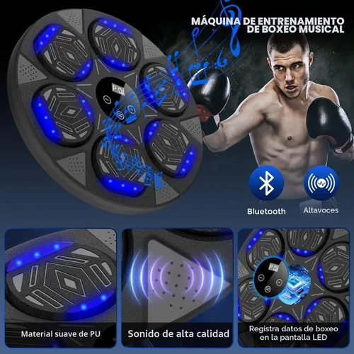 Vista 4 de LOLBOX 2026 Music Boxing Machine for Adults and Kids, Smart Bluetooth Boxing Training Equipment with Gloves Wall Mounted, Workout Punching Machine