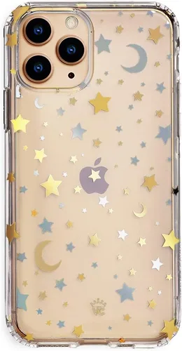 Vista 17 de VELVET CAVIAR Funda brillante iridiscente para iPhone 11 Pro, funda protectora estética para mujer (cuarzo ópalo azul)