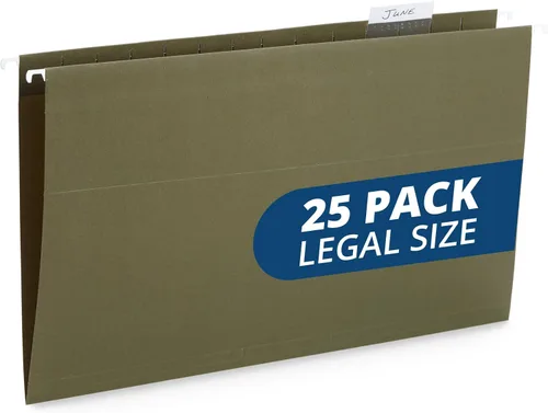 Vista 17 de Blue Summit - Carpetas colgantes de tamaño legal, carpetas de tamaño legal de 9.5 x 14.75 pulgadas, 25 archivos colgantes reforzados en varios