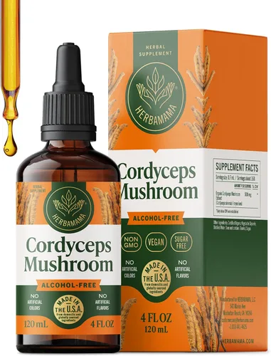 Vista 9 de HERBAMAMA Cordyceps Sinensis Tintura - Apoyo inmunológico vegano y defensa con gotas de extracto de hongos Cordyceps - Suplemento de inmunidad