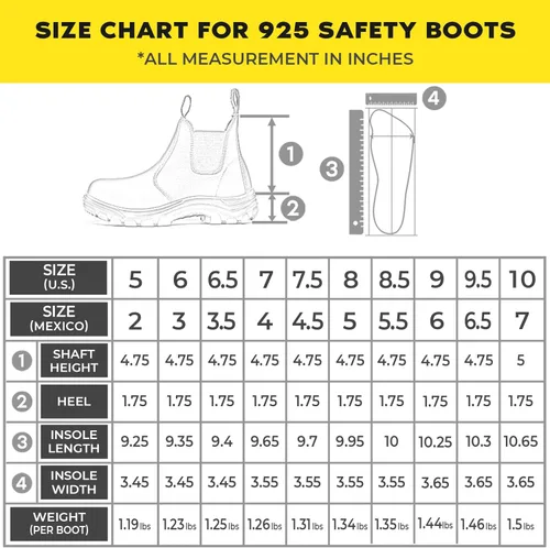Vista 6 de MooseLog Botas de seguridad de trabajo con punta de acero para mujer 925