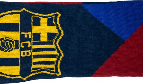 Vista 5 de Icon Sports Bufanda de fútbol con licencia oficial del FC Barcelona, unisex para adultos