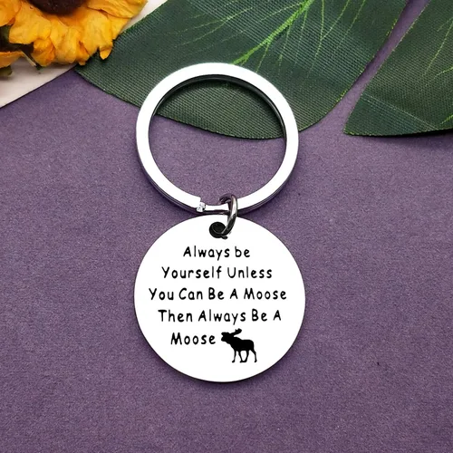 Vista 6 de Divertida joyería inspiradora para los amantes de los alces, llavero de motivo, regalo de joyería de alce, regalo para mejor amigo, graduación
