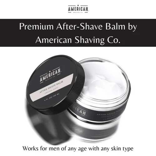 Vista 5 de American Shaving Co - Bálsamo para después del afeitado para una piel suave (aroma original), sedosa y libre de irritación, calma e hidrata la cara