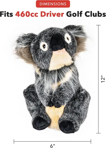Vista 3 de Daphne's Koala - Fundas para la cabeza, color gris y negro