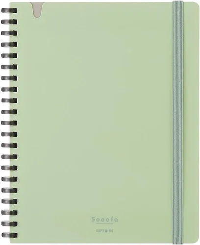 Vista 12 de KOKUYO Sooofa - Cuaderno gráfico de 7.2 x 5.5 pulgadas, cuaderno de anillo suave para mujer, cuadrícula de 0.157 in, 80 hojas perforadas, negro