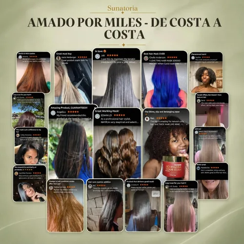 Vista 7 de SUNATORIA - Mascarilla de vidrio para el cabello, tratamiento de reparación Marrón