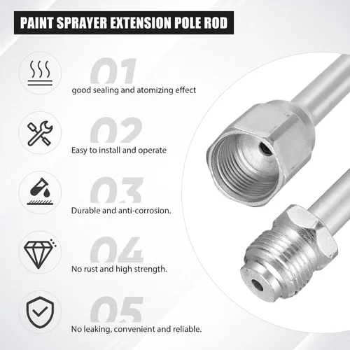 Vista 5 de LWarranty - 9 puntas de pulverización de pintura sin aire, punta de aerosol reversible, boquilla de pulverización sin aire y extensión de punta