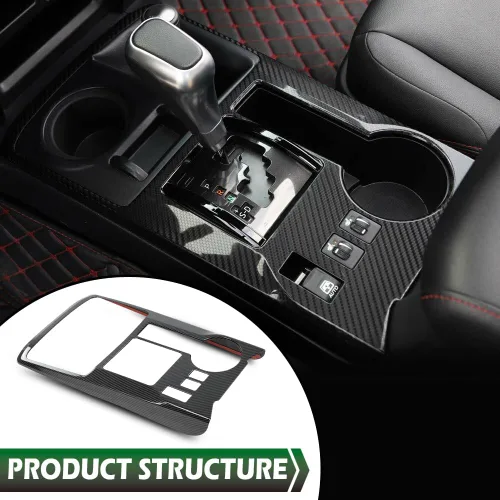 Vista 2 de GRAND ORANGE Cubierta decorativa para panel de palanca de cambios de consola central compatible con Toyota 4Runner 2010-2022