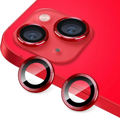 Vista 10 de Protector de Lente de Cámara para iPhone 13 Mini/iPhone 13, Vidrio Templado 9H Anti-Rayones Protector de Pantalla de Cámara de Metal a Prueba