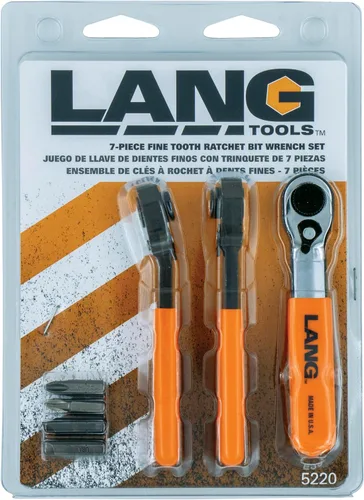 Vista 3 de Lang Tools 5220 - Juego de llaves de punta de dientes finos de 7 piezas, color negro