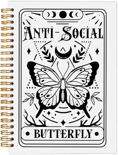 Vista 11 de Cuaderno gótico en espiral, diario gótico para parejas, cuaderno gótico para mujeres y hombres escritura, cuaderno de espiral para parejas de 8.3 x