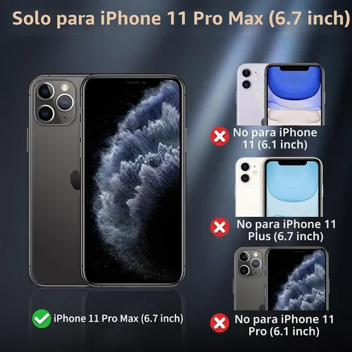 Vista 2 de SUPFINE - Funda magnética para iPhone 11 Pro Max, color blanco antiguo