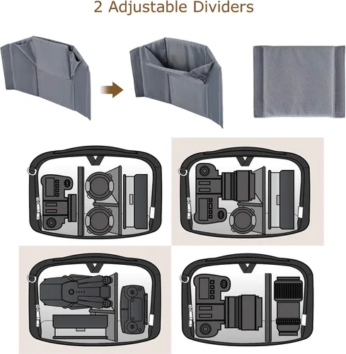 Vista 9 de BAGSMART Bolsa de lona para cámara, resistente al agua antirrobo para Negro