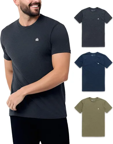 Vista 74 de Camisetas casuales de algodón suave con cuello redondo y ajuste atlético