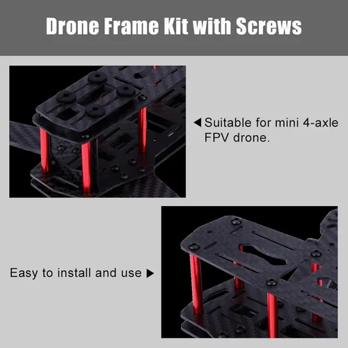 Vista 5 de 250MM Quadcopter FPV Avión Drone Frame Kit RC Accesorios para QAV250 Mobile Machine Rack (fibra de carbono)