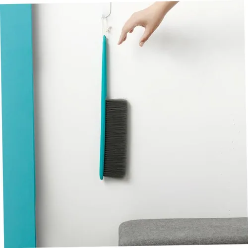 Vista 2 de Cepillo de mango largo, limpiador de cerdas suaves para cama, sofá, muebles, herramienta de limpieza doméstica multiusos con mango verde