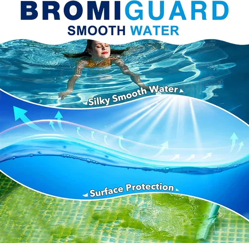 Vista 4 de BROMIGUARD Tabletas de Bromo de 1 Pulgada 1.8 Libras para Spa Jacuzzi Desinfectante Químico Sanitizante Tabletas de Bromo Tabletas de Bromación
