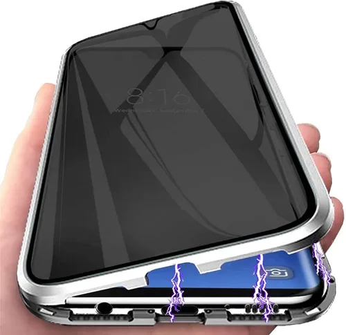Vista 11 de Funda magnética de privacidad para Samsung Galaxy Note 9, carcasa de vidrio templado antiespías, frontal y trasera, vidrio templado 9H, protector