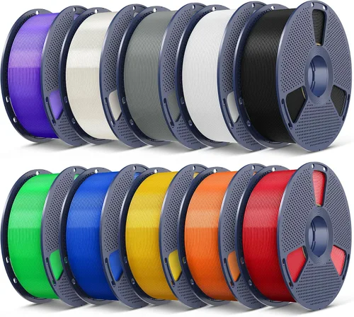 Vista 21 de SUNLU - Filamento PLA Plus para impresora 3D, 1.75 mm, bobina de 1 kg (2.2 lb), enrollado de forma ordenada, precisión dimensional ±0.02 mm