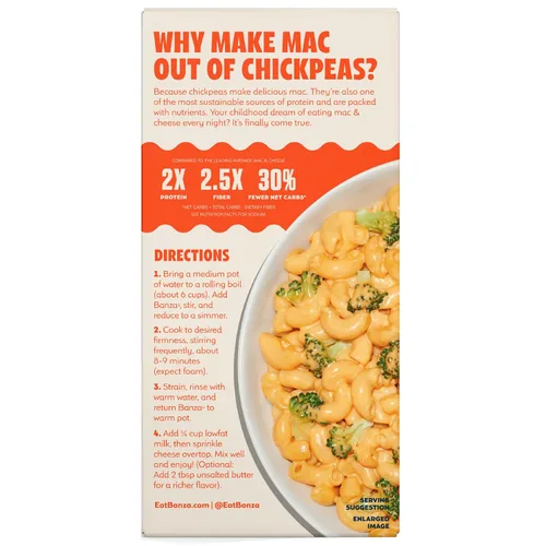 Vista 8 de Banza - Macarrones con queso hechos de pasta de garbanzos