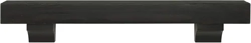 Vista 5 de Pearl Mantels ARYB6041220 Estante de madera de pino envejecido y acabado a mano con ménsulas opcionales incluidas, tostado oscuro envejecido, 60