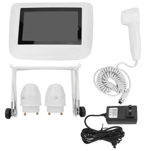 Vista 8 de Dioche Máquina del analizador del pelo del diagnóstico de la piel, 5 pulgadas HD LCD Pantalla Digital Detector de piel recargable del cuero
