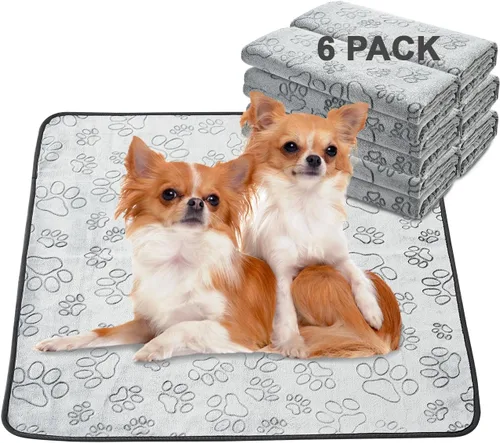 Vista 10 de Qeils Almohadillas reutilizables para cachorros, paquete de 2 almohadillas lavables para orina para perros, almohadilla antideslizante impermeable