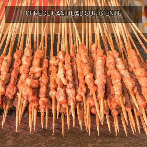 Vista 6 de Suclain 300 piezas Smores Sticks 17.5" Largo 0.197 in, Pinchos de Bambú BBQ