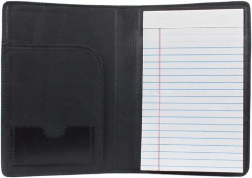 Vista 3 de Cuaderno de cuero genuino EEL Skin (pequeño, negro)