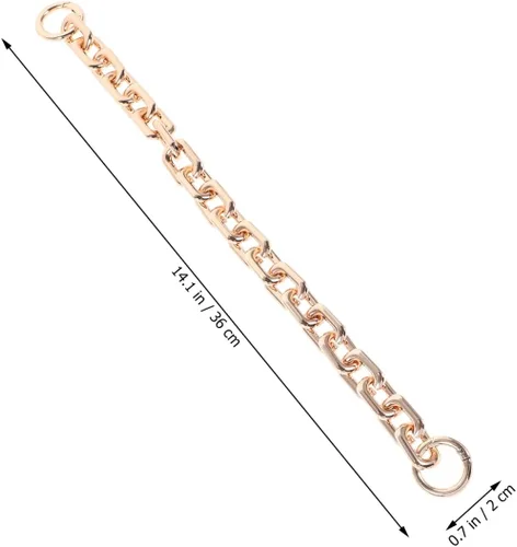 Vista 5 de KESYOO Correa de repuesto de cadena para bolso, cadena corta de metal para bolso con anillos de resorte, accesorio para bolsa de hombro, bolsa