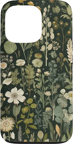 Vista 10 de Olive Green Boho Botanical Wildflowers Funda para iPhone 17