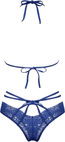 Vista 2 de Conjunto de sujetador y bragas de encaje sexy para mujer